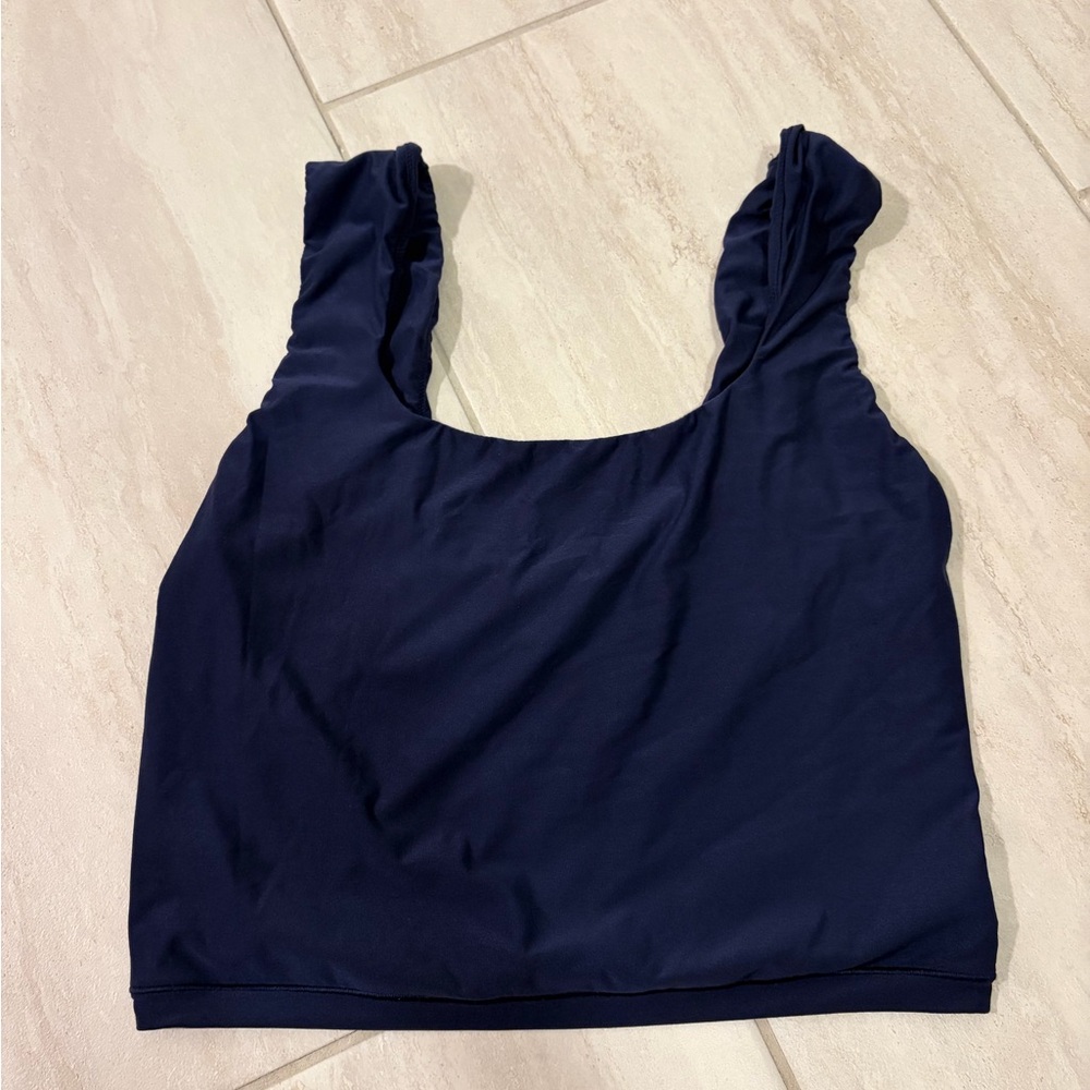 Aerie Navy Smoothies Crop Tank Top Size L